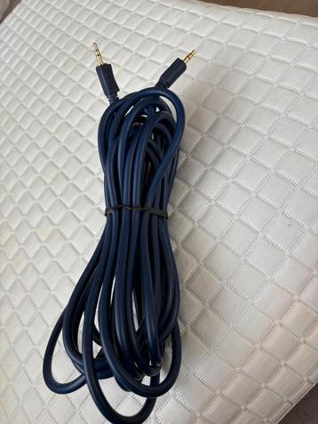 Audiokabel 3.5mm - 5 Meter - Donkerblauw beschikbaar voor biedingen