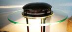 Postmoderne ufo tafellamp - Saturnus lamp - jaren 80, Glas, Ophalen of Verzenden, Zo goed als nieuw, Vintage  design  in de stijl van Robert Sonneman