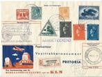 Dingaansvlucht aangetekend Amsterdam – Pretoria 1939, Postzegels en Munten, Brieven en Enveloppen | Nederland, Ophalen of Verzenden