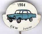 1964 DKW junior blauw op blik auto speldje ( A_241 ), Verzenden, Zo goed als nieuw, Transport, Speldje of Pin