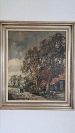 H.C.Kranenburg, Boerderij met kip met kuikens., Antiek en Kunst, Ophalen