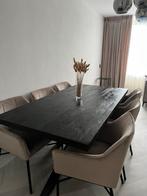 Zwarte eettafel, Zo goed als nieuw, 150 tot 200 cm, Rechthoekig, 50 tot 100 cm