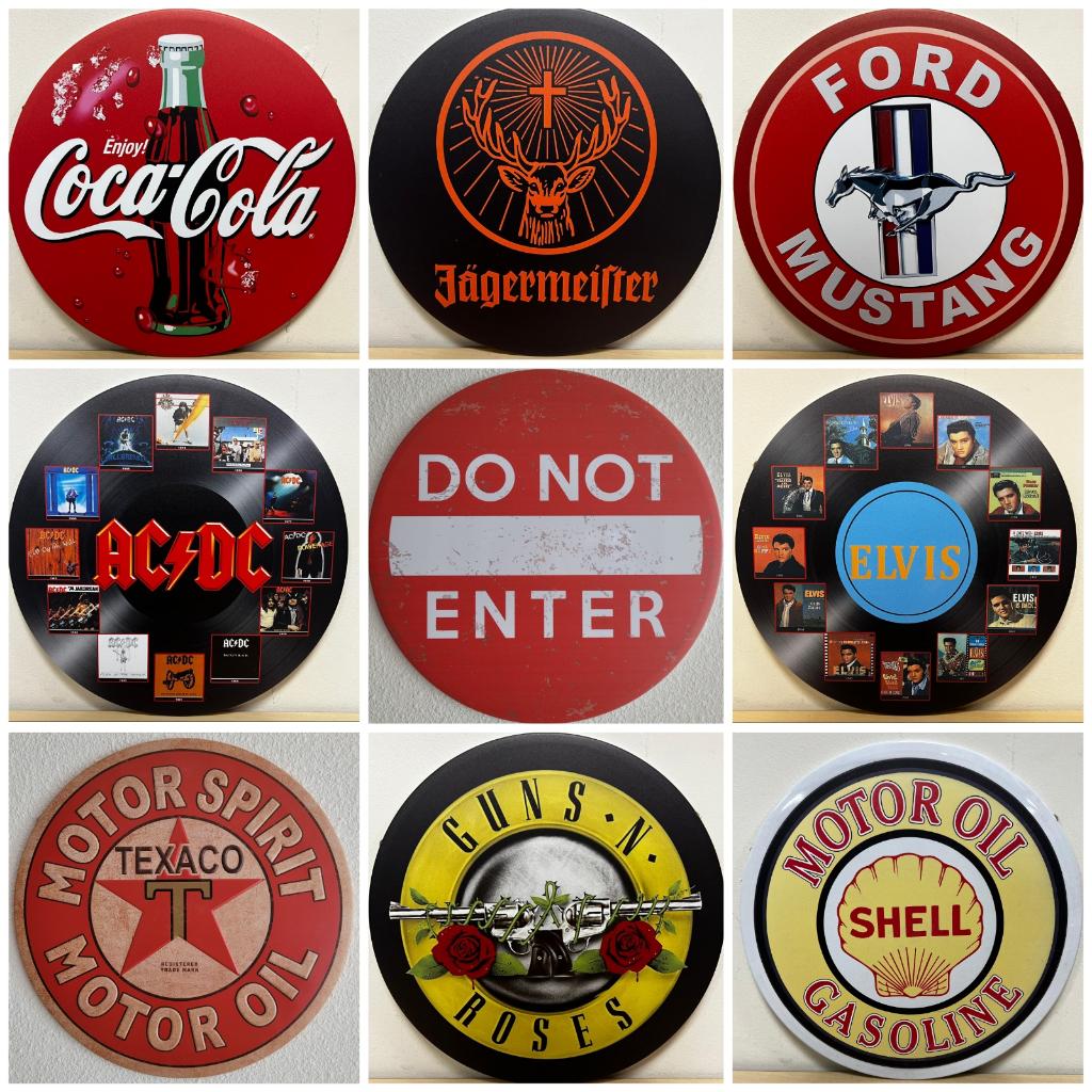 Castrol Motor Oil logo rond reclamebord van metaal wandbord, Reclamebord, Info@deconoord.nl, Nieuw, Ophalen of Verzenden