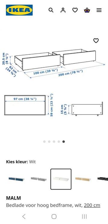 Malm bedlades ikea - afbeelding 4