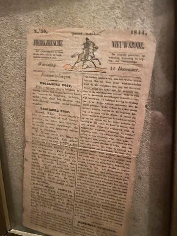 Nieuwsbode Krant - 11 December 1844 beschikbaar voor biedingen
