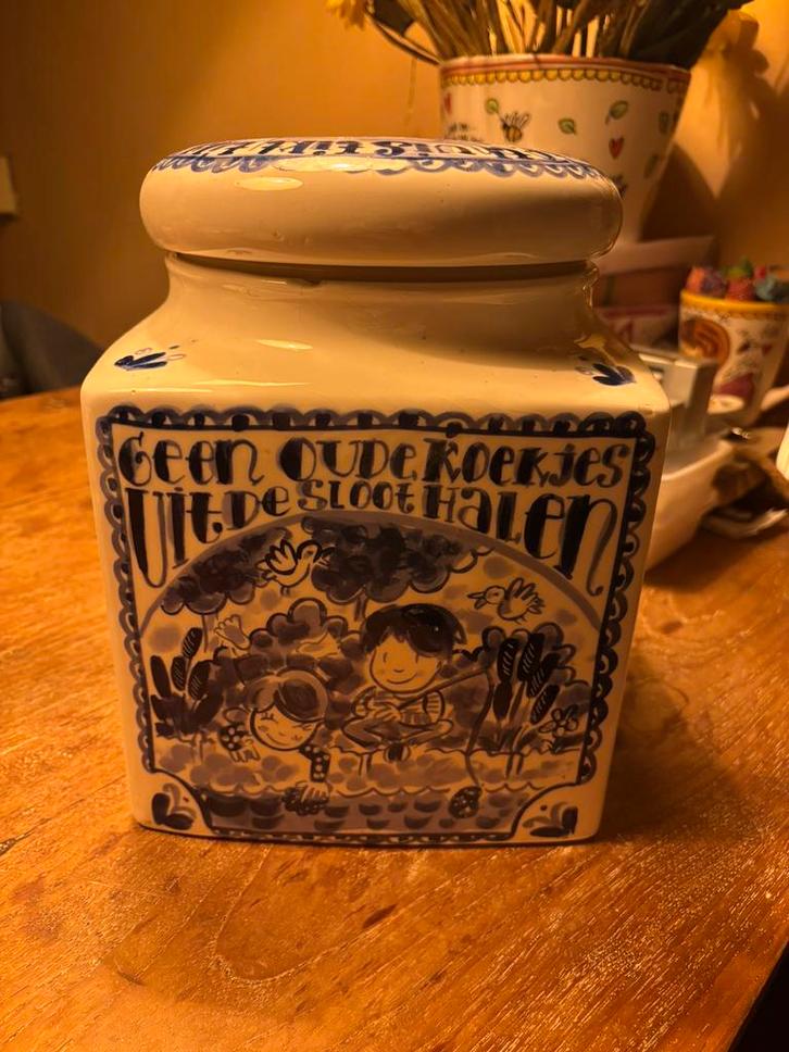 blond amsterdam delfs blauw voorraad pot, Huis en Inrichting, Keuken | Servies, Zo goed als nieuw, Overige typen, Blond Amsterdam