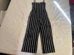Jumpsuite Zwart met witte krijtstreep (Bershka, maat S), Kleding | Dames, Zwart, Zo goed als nieuw, Maat 36 (S), Bershka