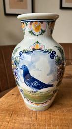 Delfs blauwe vaas met duif, Antiek en Kunst, Ophalen of Verzenden