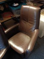 Leren fauteuil 2 stuks, Huis en Inrichting, Fauteuils, Ophalen, Gebruikt, Minder dan 75 cm, Vintage