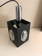 Space age design hanglamp | metaal en glas | jaren 70, Vintage mid century, Ophalen of Verzenden, Zo goed als nieuw, Metaal
