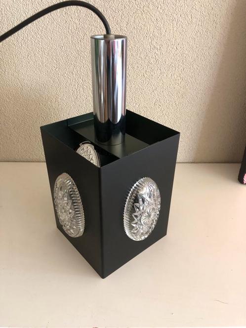 Space age design hanglamp | metaal en glas | jaren 70, Huis en Inrichting, Lampen | Hanglampen, Zo goed als nieuw, Minder dan 50 cm