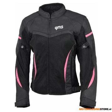 GMS Tara Zomer Doorwaai Motorjas, Zwart-Roze beschikbaar voor biedingen