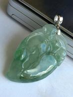 Natuurlijk jade jadeiet hanger( FEI CUI) in Aapmotief, Verzenden, Nieuw, Groen, Overige materialen