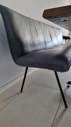 eetbank + eetstoelen Enzo Luca - Scola - Kenia, Huis en Inrichting, Stoelen, Ophalen, Drie, Blauw, Leer