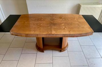 Art deco tafel (evt met 6 Gispen stoelen) beschikbaar voor biedingen