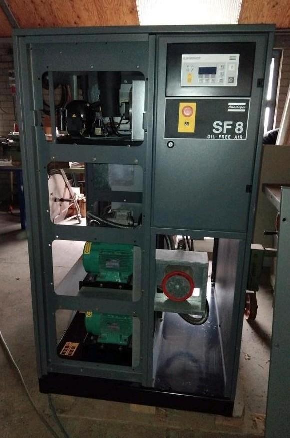 Atlas Copco SF 8 scrollcompressor, Doe-het-zelf en Verbouw, Compressors, Nieuw, 100 liter of meer, 800 liter/min of meer, Olievrij