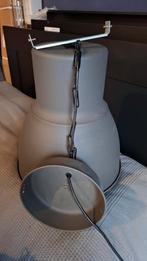 Antraciet Hanglamp met bevestiging., Huis en Inrichting, Lampen | Hanglampen, Ophalen, Gebruikt, Metaal, Minder dan 50 cm