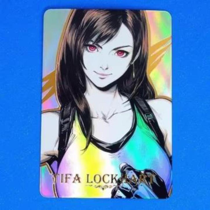 Final Fantasy VII Remake Tifa Rainbow Holo Trading Card, Verzamelen, Stripfiguren, Nieuw, Plaatje, Poster of Sticker, Superheld