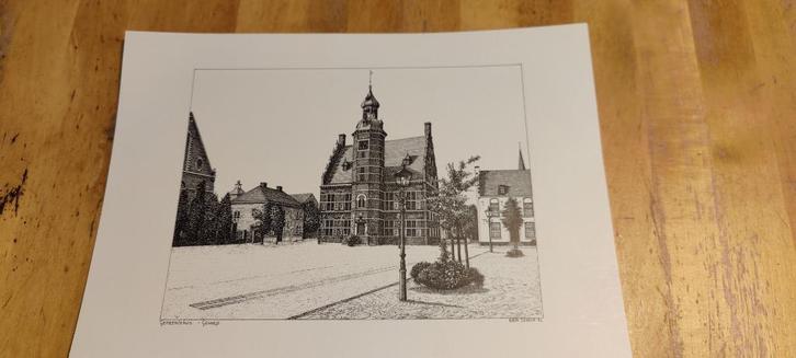 Replica pentekening 1982 van Karin Deneer, Antiek en Kunst, Kunst | Tekeningen en Foto's, Ophalen