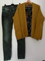 Summum set: broek, blouse, vest - complete look!, Ophalen of Verzenden, Zo goed als nieuw, Maat 38/40 (M), Groen
