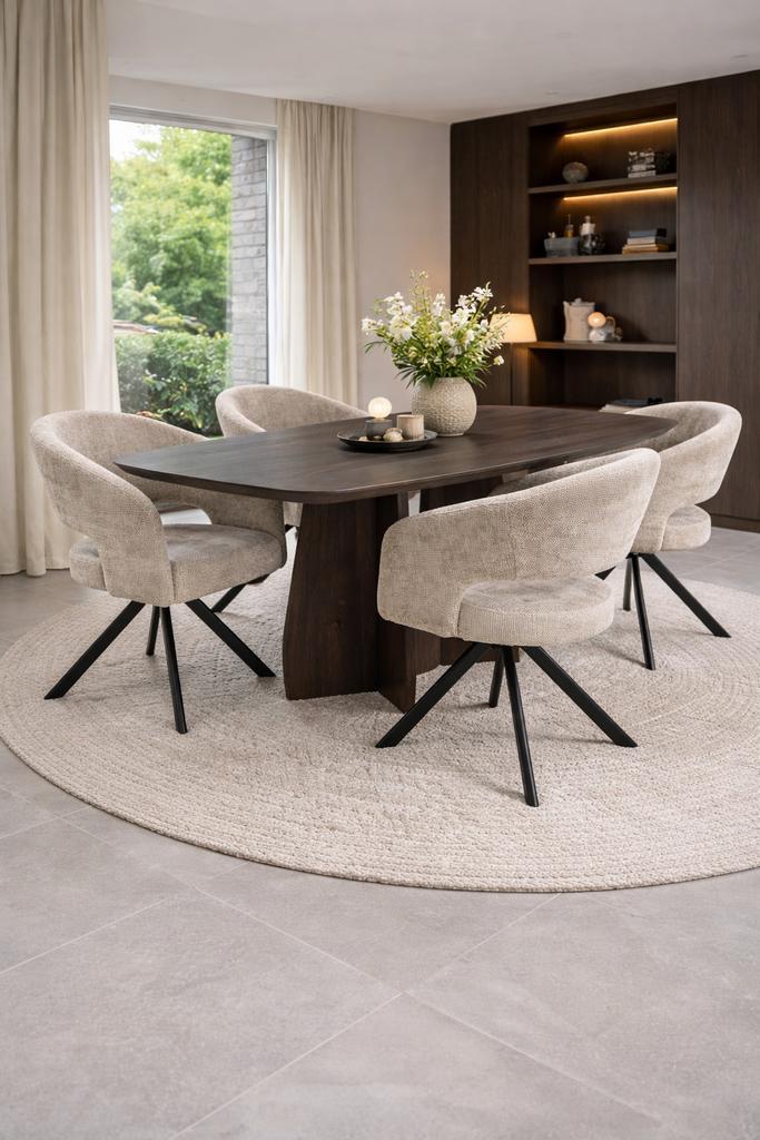 Eetkamerstoelen 4 Draaibare Kuipstoel Stoelen NIEUW ‼️, Huis en Inrichting, Stoelen, Nieuw, Vier, Stof, Overige kleuren, Ophalen of Verzenden