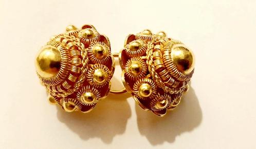 Verguld zilveren keelknopen, Antiek en Kunst, Antiek | Goud en Zilver, Zilver, Ophalen of Verzenden