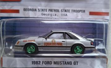 1982 Ford Mustang GT van Greenlight 1/64 Chase State Trooper beschikbaar voor biedingen