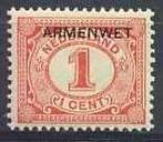 Nederland Dienst 1 ongebruikt Armenwet 1913, Verzenden, T/m 1940, Postfris