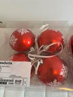 Kerstballen, plastic, rood, IKEA, Diversen, Ophalen of Verzenden, Zo goed als nieuw