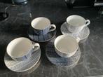 4 cappuccino kop en schotels Tokyo Design, Huis en Inrichting, Keuken | Servies, Ophalen of Verzenden, Zo goed als nieuw, Overige stijlen