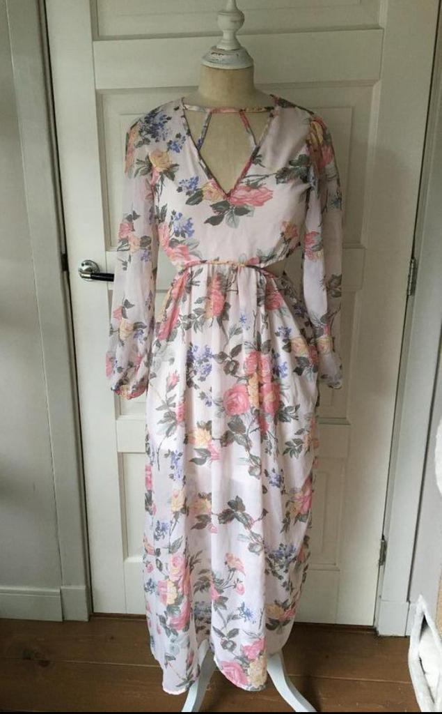 Jurk/midi jurk S, Kleding | Dames, Jurken, Zo goed als nieuw, Maat 36 (S), Roze, Onder de knie, Ophalen of Verzenden