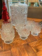 Mid Century Ice glass Bowl/ Sangria set, Ophalen