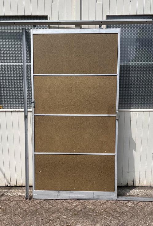 Tralieschuifdeur met haakslot, Doe-het-zelf en Verbouw, Deuren en Horren, Gebruikt, Overige typen, 215 cm of meer, 100 tot 120 cm
