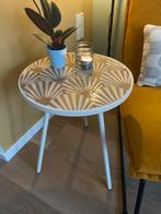Leuk bijzettafeltje, Huis en Inrichting, Tafels | Bijzettafels, Overige materialen, Minder dan 55 cm, Gebruikt, Rond