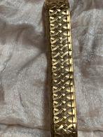 Klassieke brede gevlochten armband, Ophalen of Verzenden, Gebruikt, Goud, Overige materialen