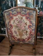 Prachtig geborduurd openhaard scherm in Napoleon III stijl, Antiek en Kunst, Curiosa en Brocante, Ophalen
