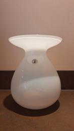 Vintage ikea taille vaas pia amsell and barbro wessel wit, Ophalen of Verzenden, Zo goed als nieuw, Wit, Minder dan 50 cm