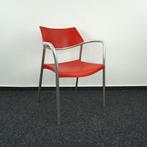 Amat Splash stoel | vergaderstoel | kantinestoel | rood, Gebruikt, Ophalen of Verzenden, Rood, Metaal