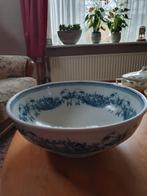 Antieke diepe schaal met blauw decor, Antiek en Kunst, Ophalen