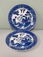 2X antiek Bord 1940 Blue Willow Japan Japans japanese borden, Antiek en Kunst, Ophalen of Verzenden