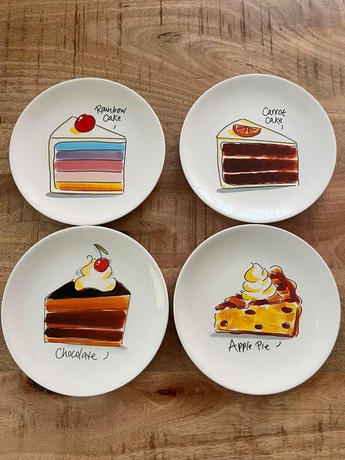 Blond Amsterdam gebaksbordjes even bijkletsen taart, Huis en Inrichting, Keuken | Servies, Nieuw, Bord(en), Blond Amsterdam, Aardewerk