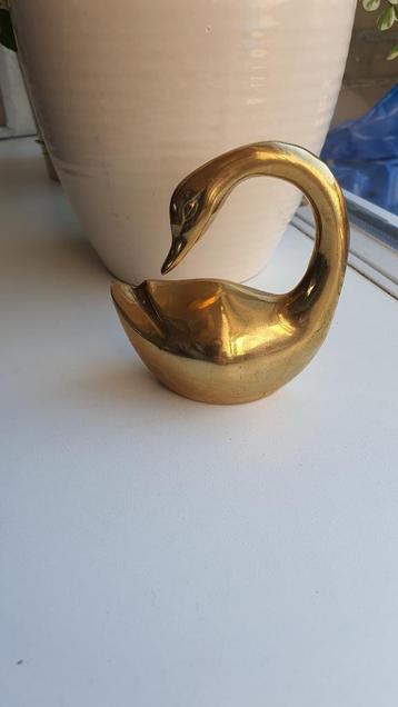 Vintage Retro Messing Zwaan – Elegante Decoratie beschikbaar voor biedingen