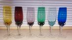 6 gekleurde champagneglazen, Ophalen of Verzenden, Zo goed als nieuw, Overige typen