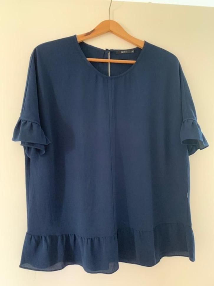 Donker blauwe dames blouse - 10 feet - XL - Z.G.A.N., Kleding | Dames, Blouses en Tunieken, Zo goed als nieuw, Maat 46/48 (XL) of groter