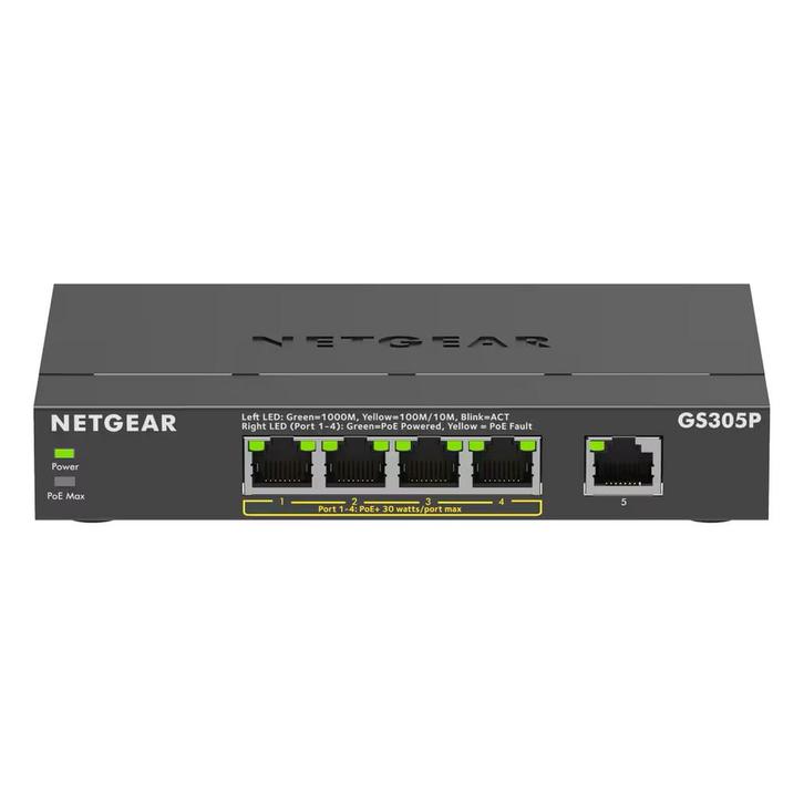 NETGEAR GS305P 5-poorts GigaBit Ethernet netwerkswitch NIEUW, Computers en Software, Netwerk switches, Nieuw, Ophalen of Verzenden