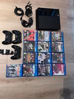 PlayStation 4 + 3 controllers + 13 spellen, Original, Met 2 controllers, Ophalen of Verzenden, 500 GB