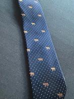 Blauwe Bartlett Stropdas met Olifanten, Kleding | Heren, Ophalen of Verzenden, Zo goed als nieuw, Blauw, Met patroon