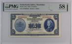 Bijna UNC biljet 5 gulden muntbiljet 1943, Nederlands-Indië, Postzegels en Munten, Bankbiljetten | Nederland, 5 gulden, Verzenden