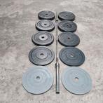 Crossmaxx Olympische bumper plates set + Olympische barbell, Ophalen, Zo goed als nieuw