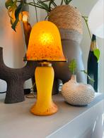 1970’s MUSHROOM Glaspasta Lamp France, Huis en Inrichting, Lampen | Tafellampen, Ophalen of Verzenden, Zo goed als nieuw, Glas